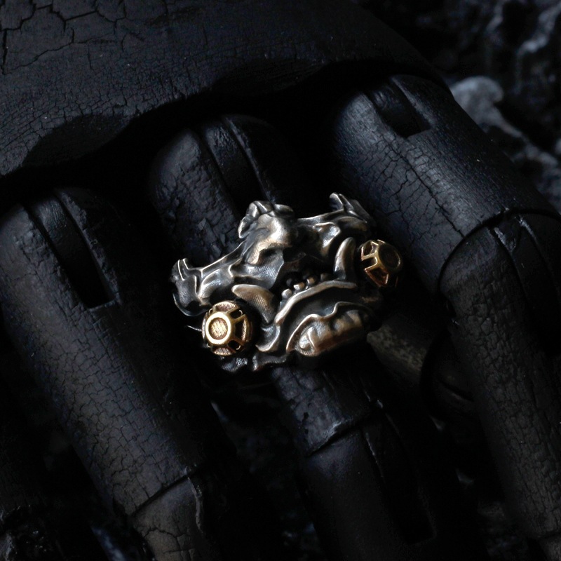 Samurai Mask Ring Image 1