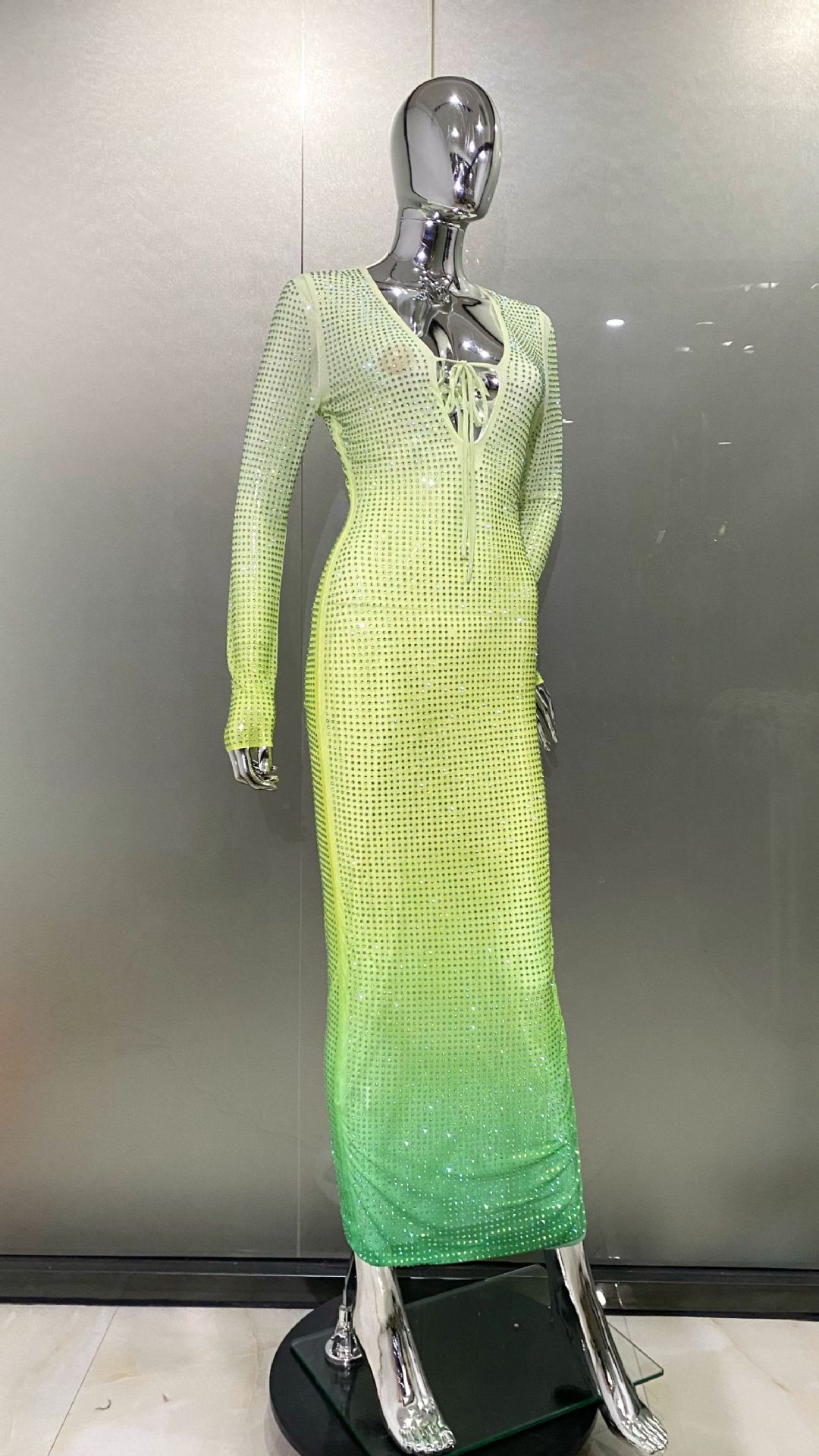 Gradient Green Dress 4