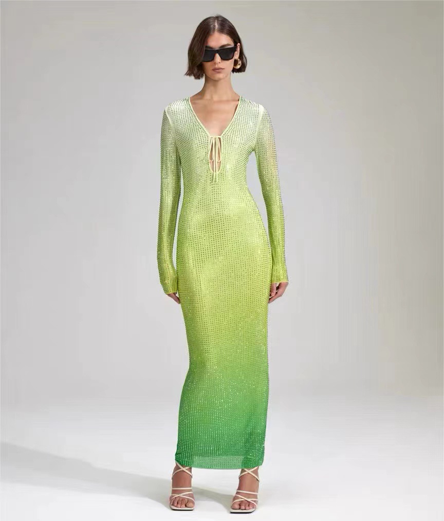 Gradient Green Dress 5