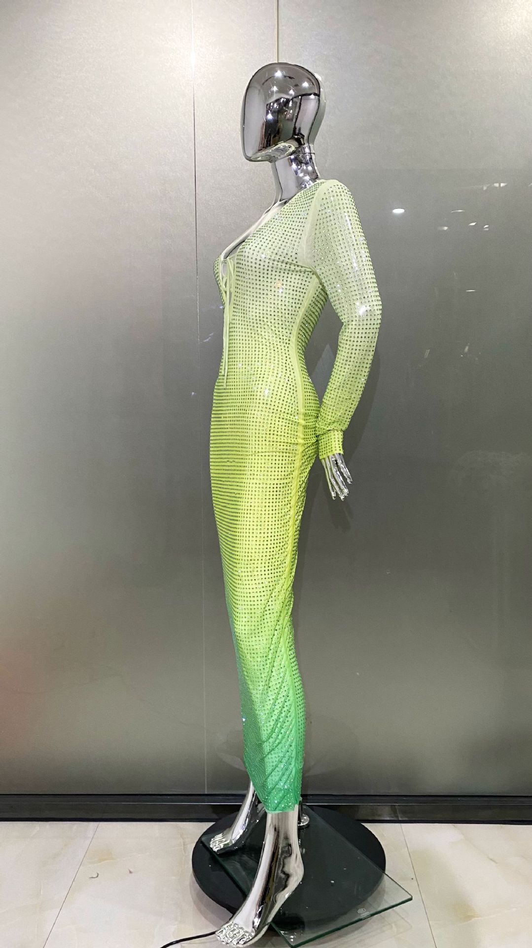 Gradient Green Dress 10