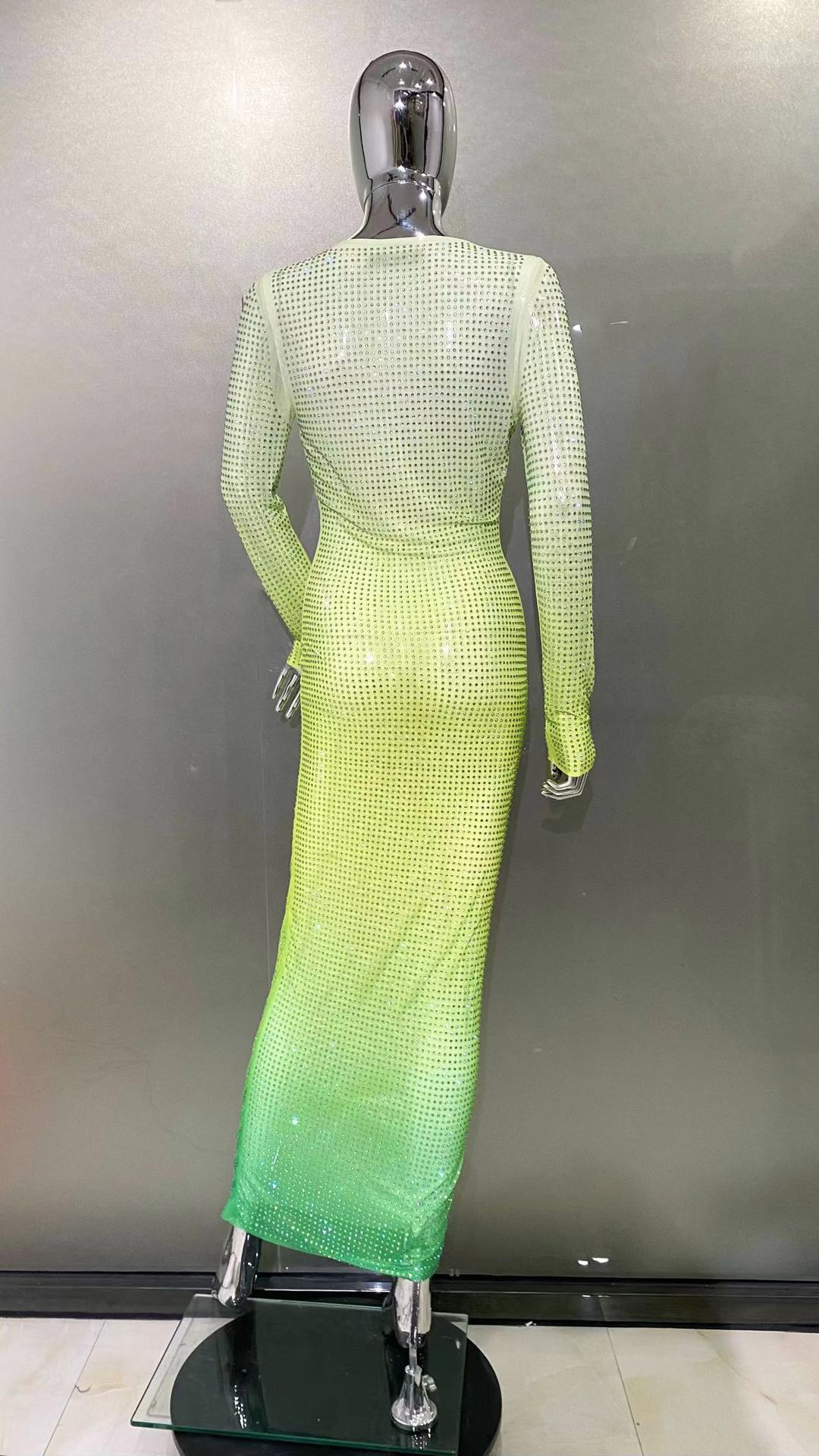 Gradient Green Dress 7