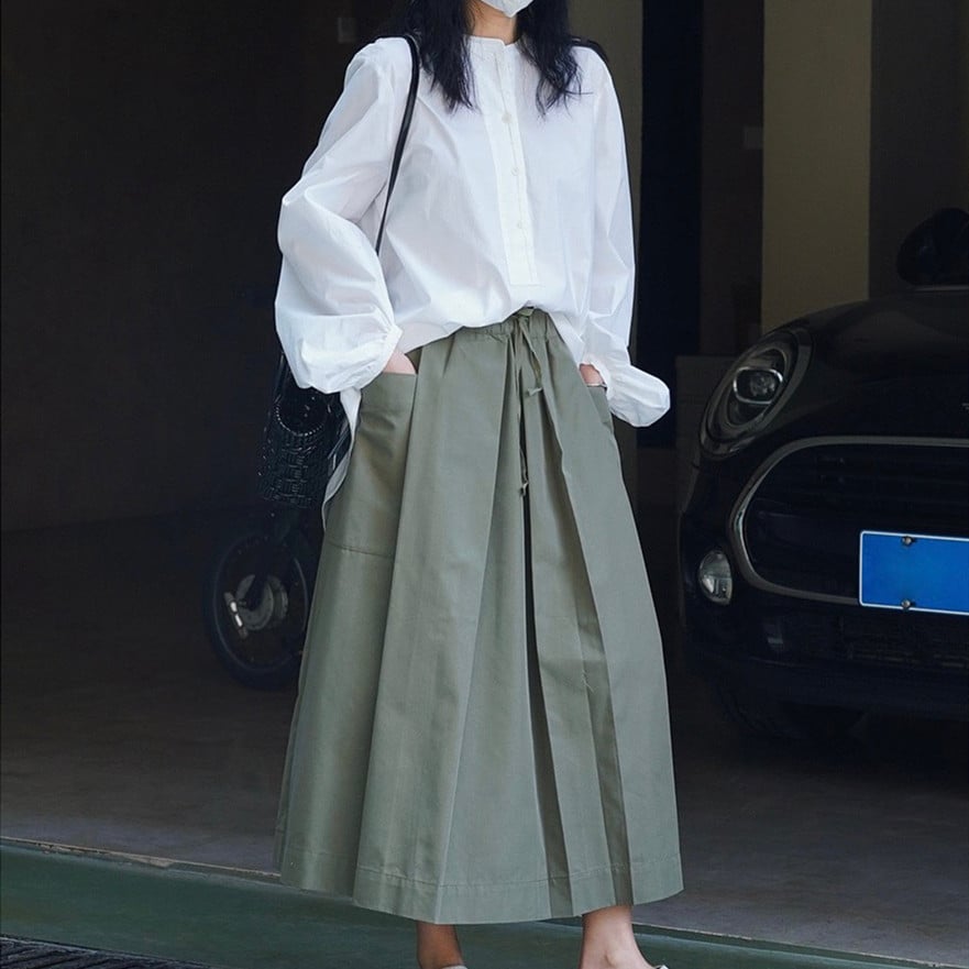 Skirt in Dark Green