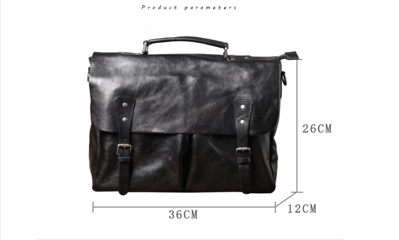 Men's First Layer Cowhide Briefcase - Lifestyle Image