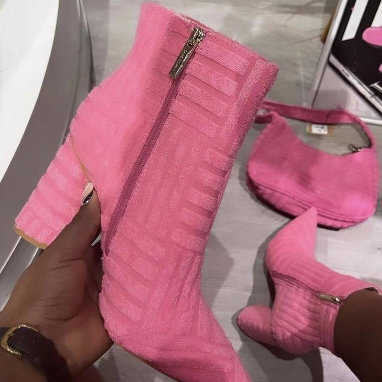Heeled Boots Back View