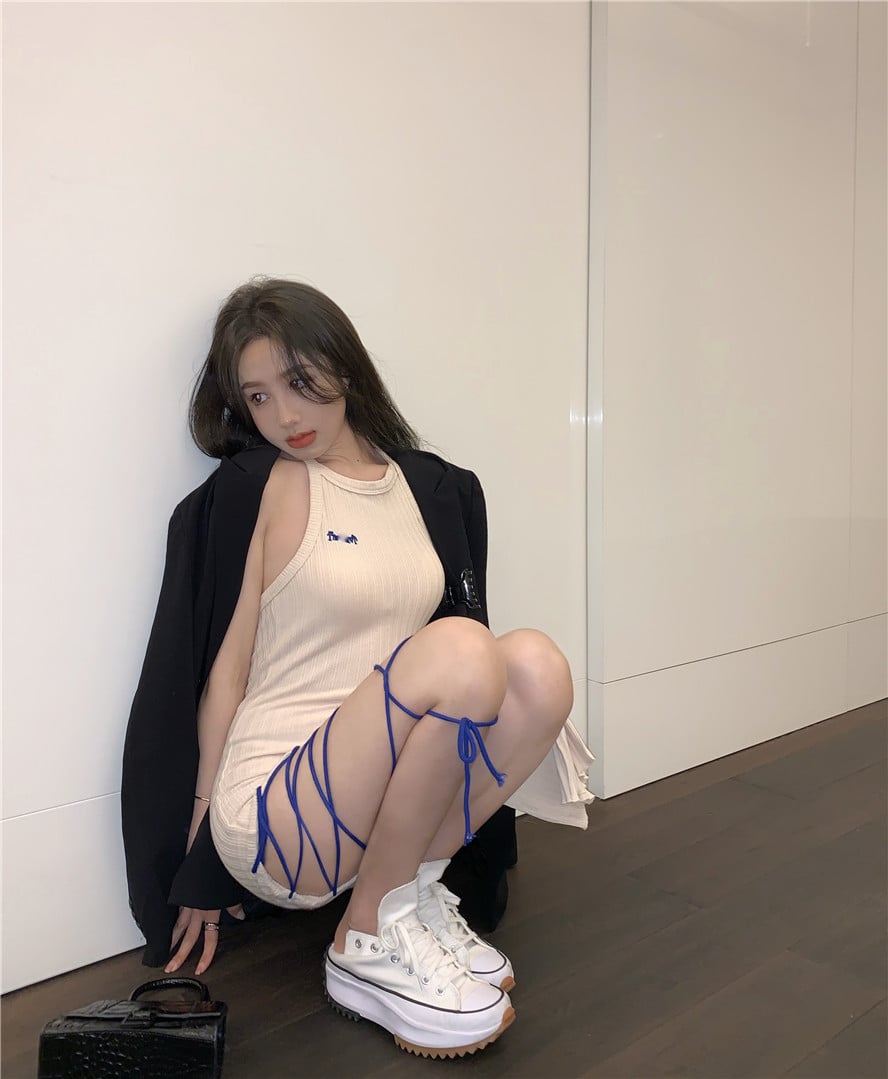 Halter Knit Vest Dress Style 5