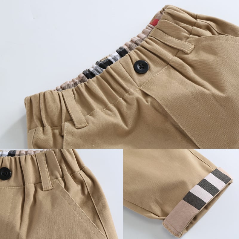 Khaki Cotton Trousers - Size 90cm