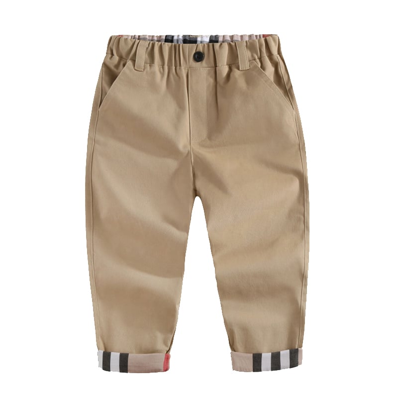 Khaki Cotton Trousers - Size 120cm