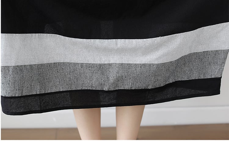 Cotton And Linen Short Sleeve Dress - Image 2