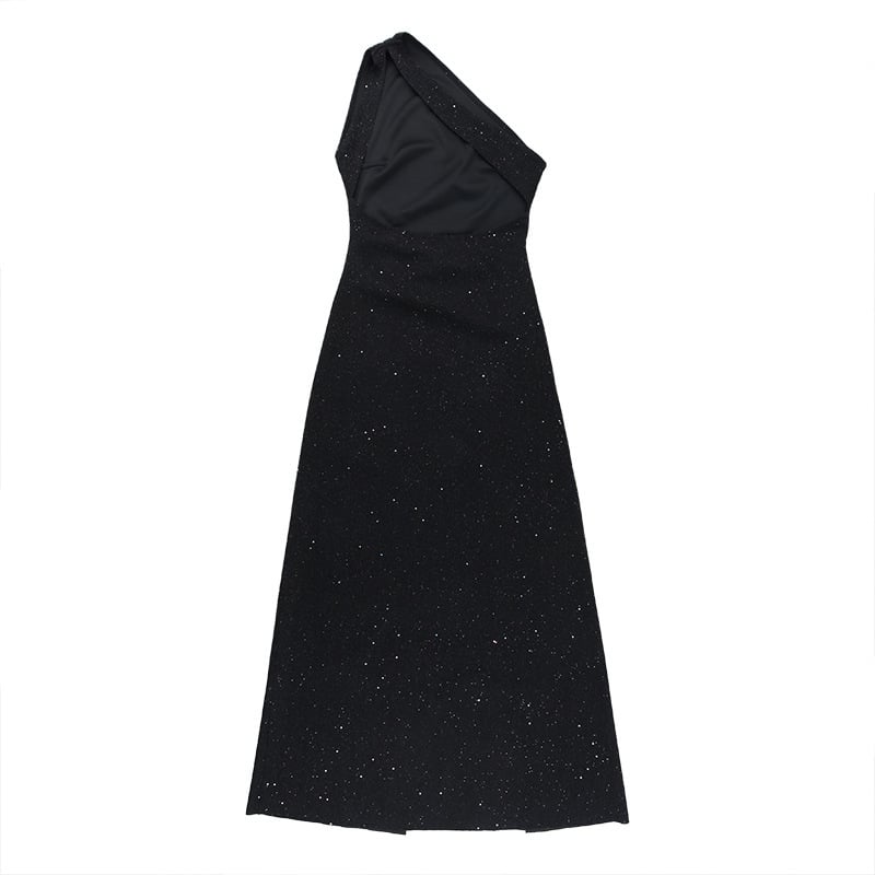 Elegant Shiny Backless Dress