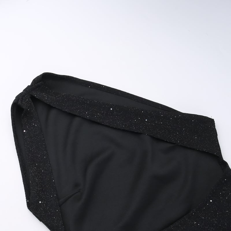 Elegant Shiny Backless Dress