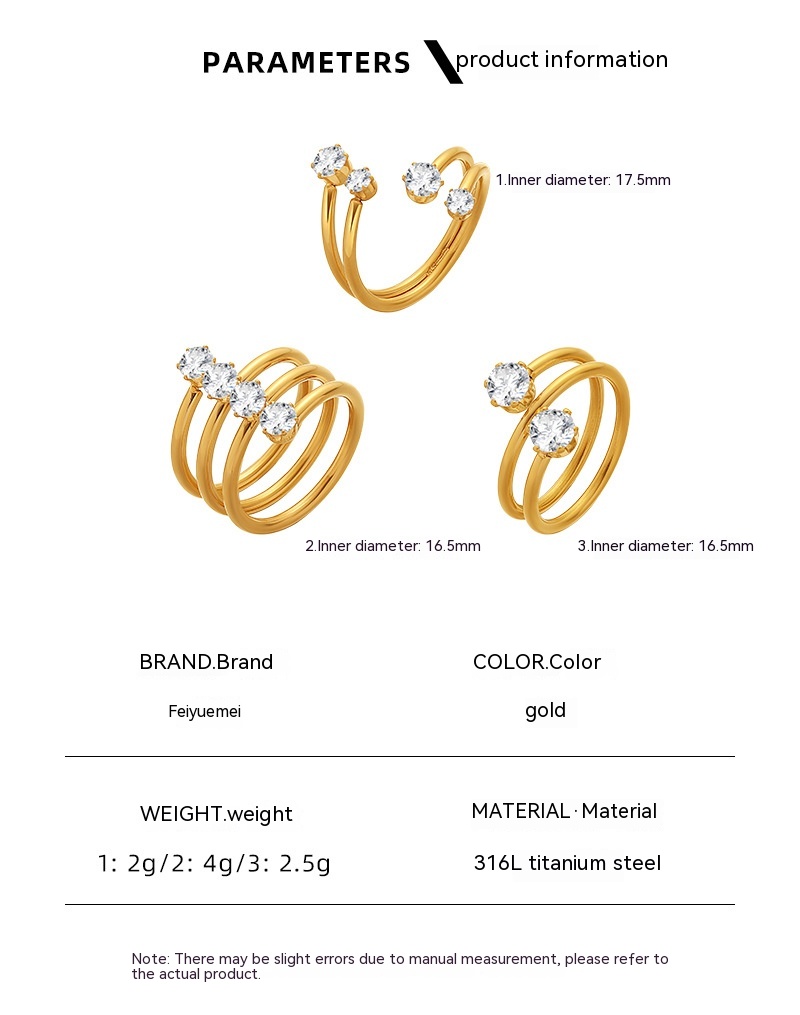 Micro-inlaid Zircon Ring Image 1