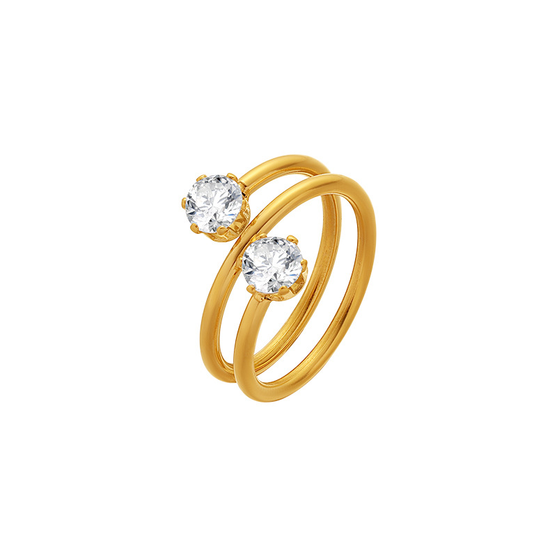 Micro-inlaid Zircon Ring Image 9