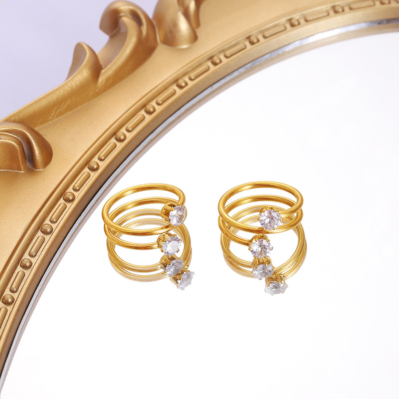 Micro-inlaid Zircon Ring Image 2