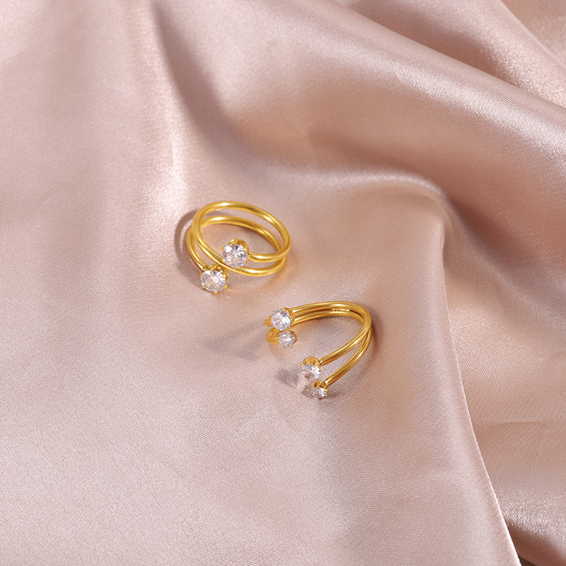 Micro-inlaid Zircon Ring Image 5