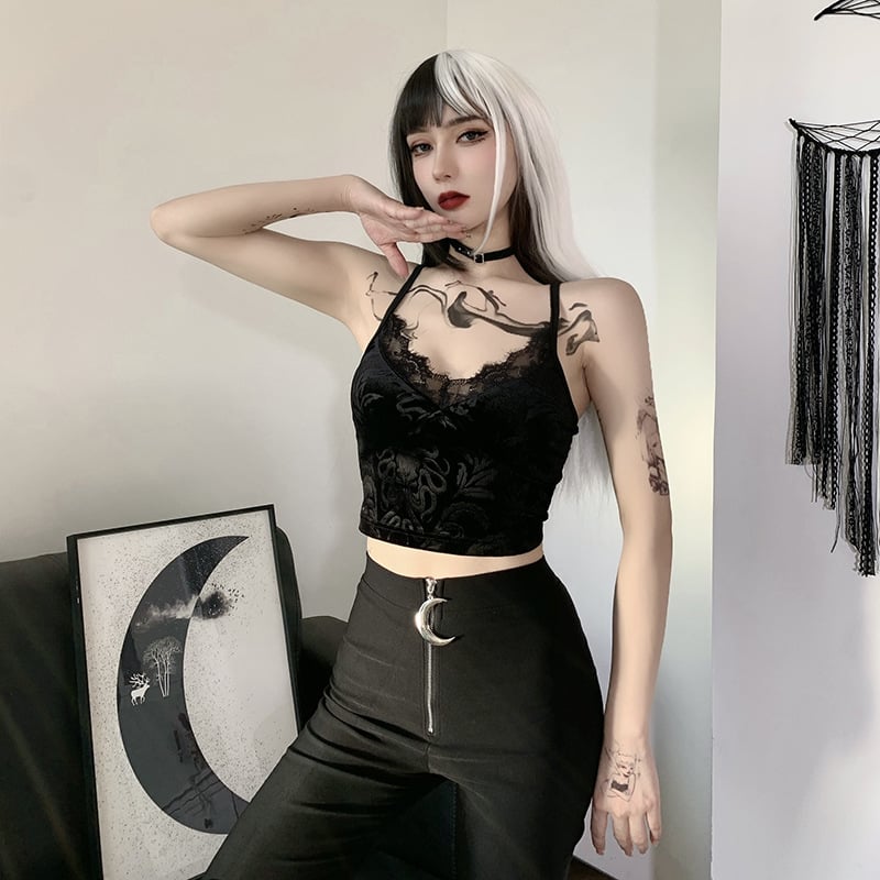 Gothic Ladies Fashion Lace Camisole Tank Top - Image 7