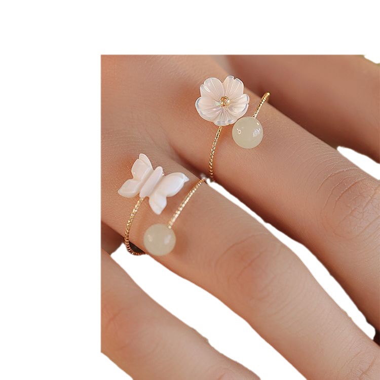 Elegant Hetian Jade Ring