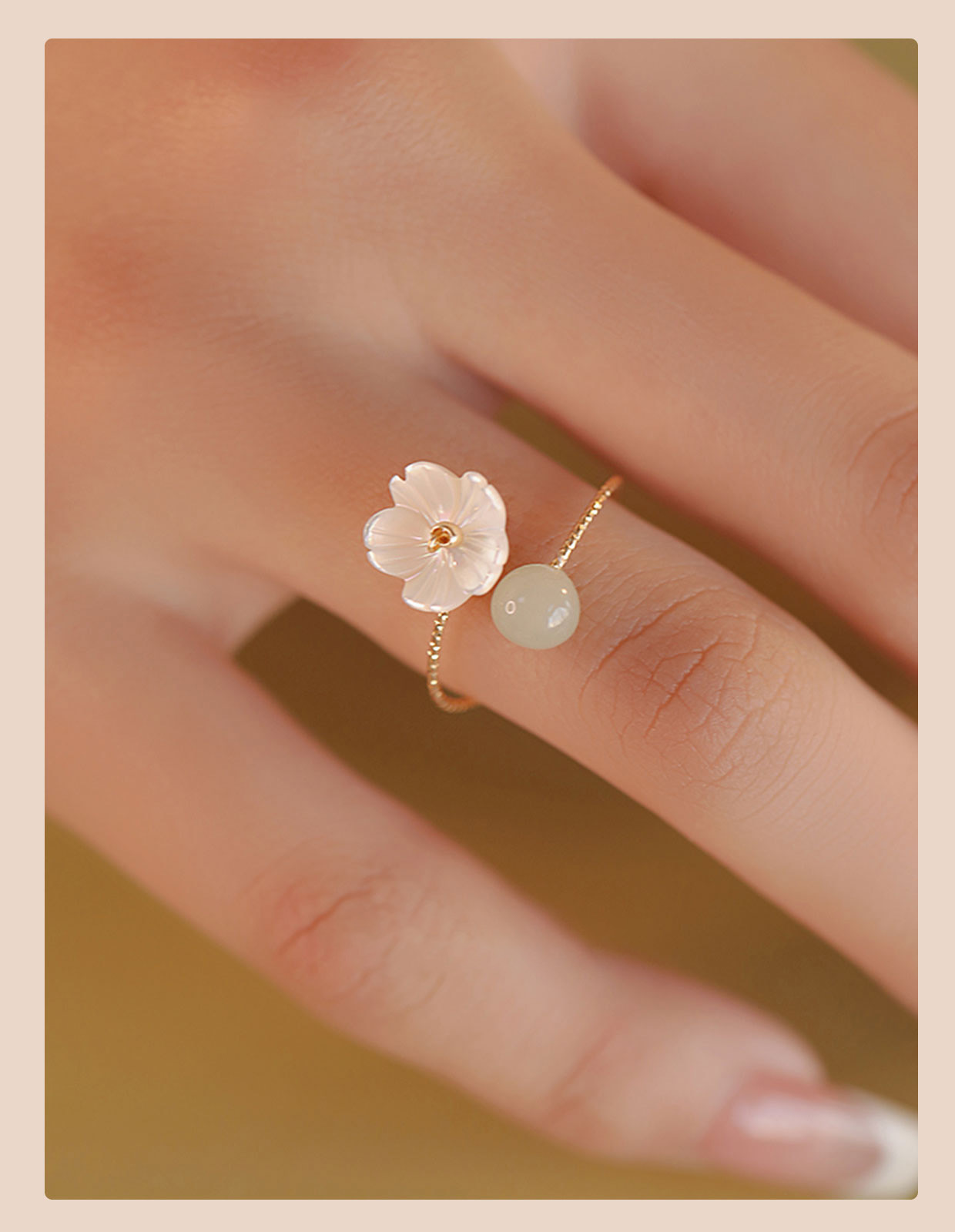 Open Mouth Jade Ring