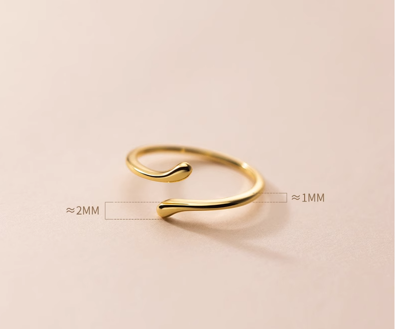 Women's S925 Silver Glossy Line Ring - Image 6