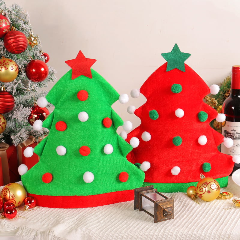 Creative Christmas Tree Party Elf Hat On Person