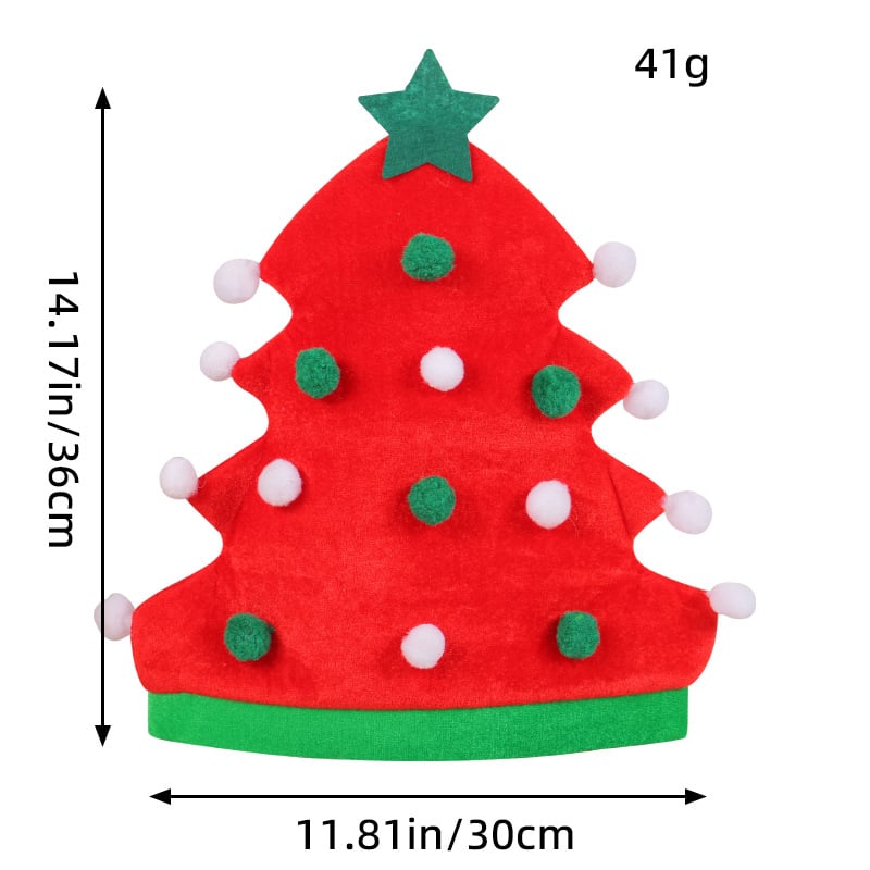 Creative Christmas Tree Party Elf Hat Red