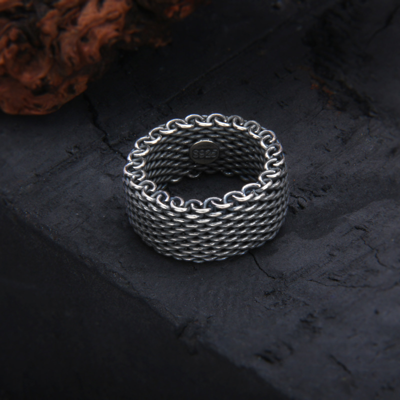 S925 Sterling Silver Turkish Hand-woven Ring 5