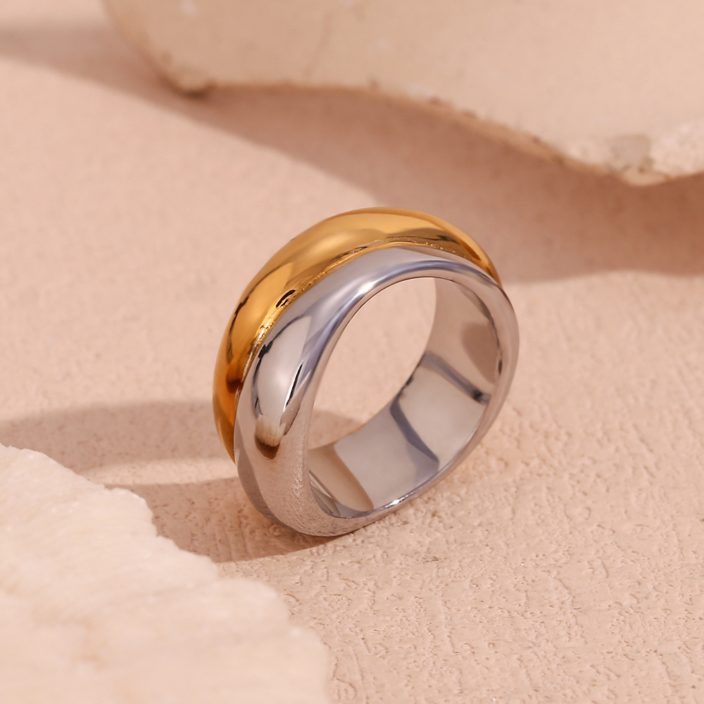 Double-Layer Gold Irregular Ring - Image 4