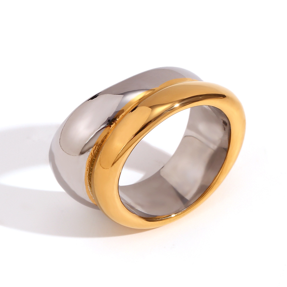 Double-Layer Gold Irregular Ring - Image 5