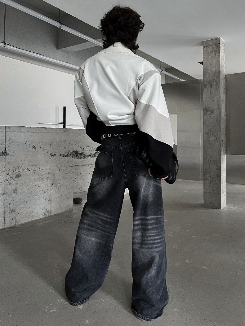 Spring And Autumn Washed Jeans