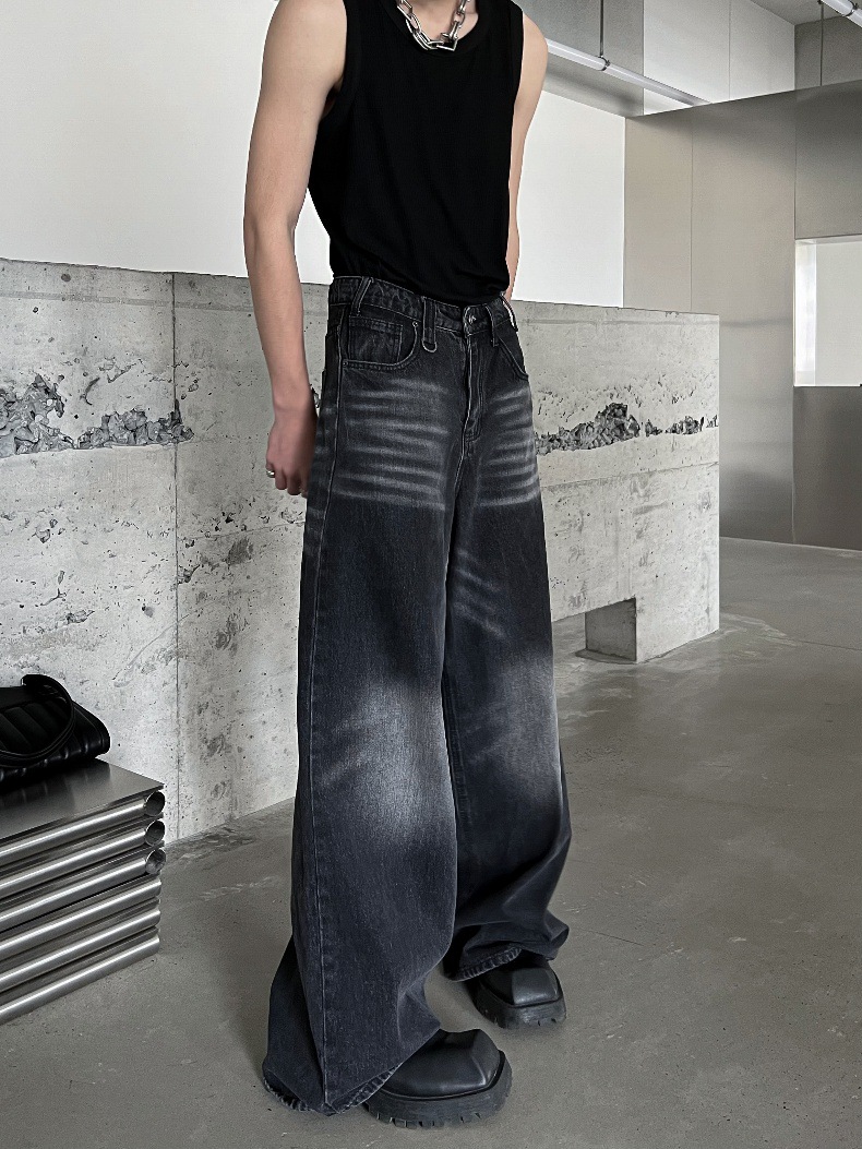 Spring And Autumn Washed Jeans
