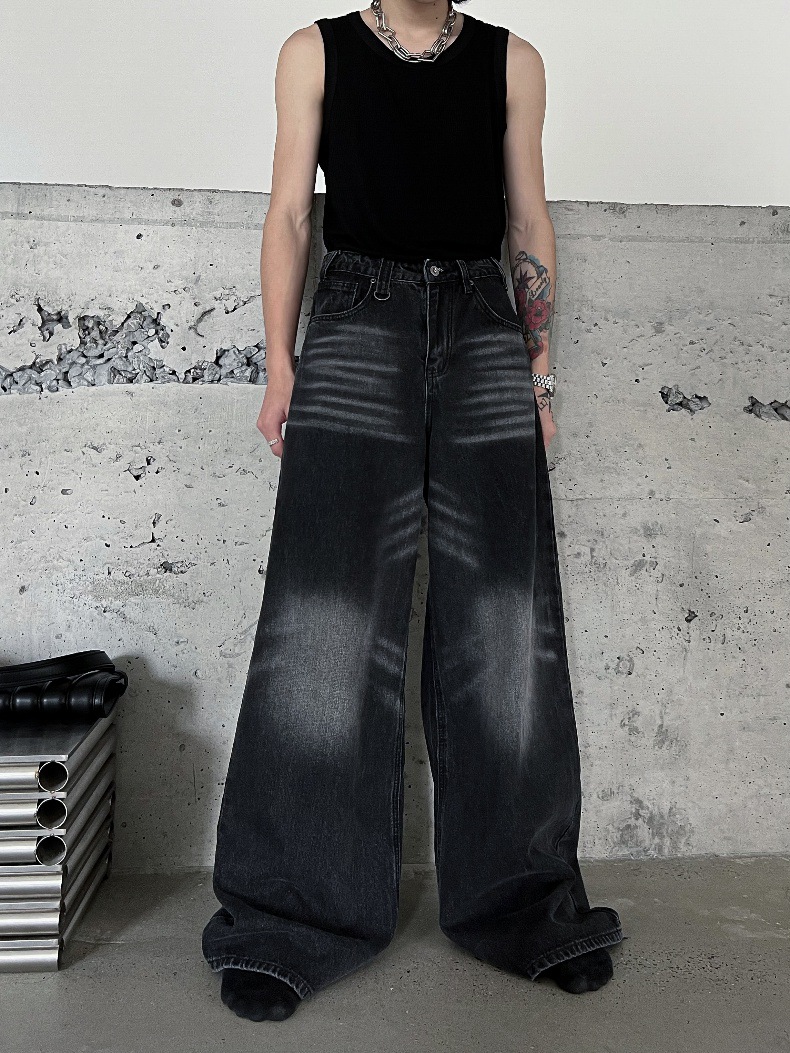 Spring And Autumn Washed Jeans