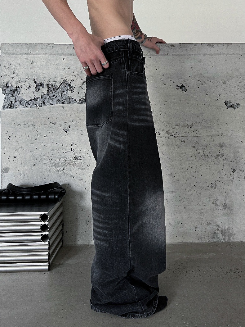 Spring And Autumn Washed Jeans