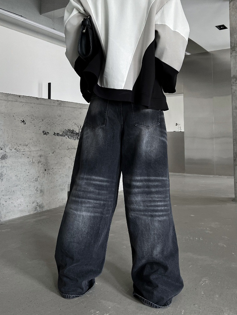 Spring And Autumn Washed Jeans