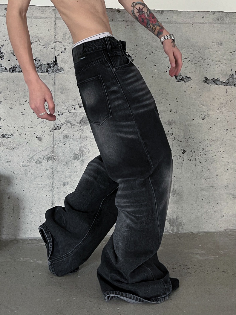 Spring And Autumn Washed Jeans
