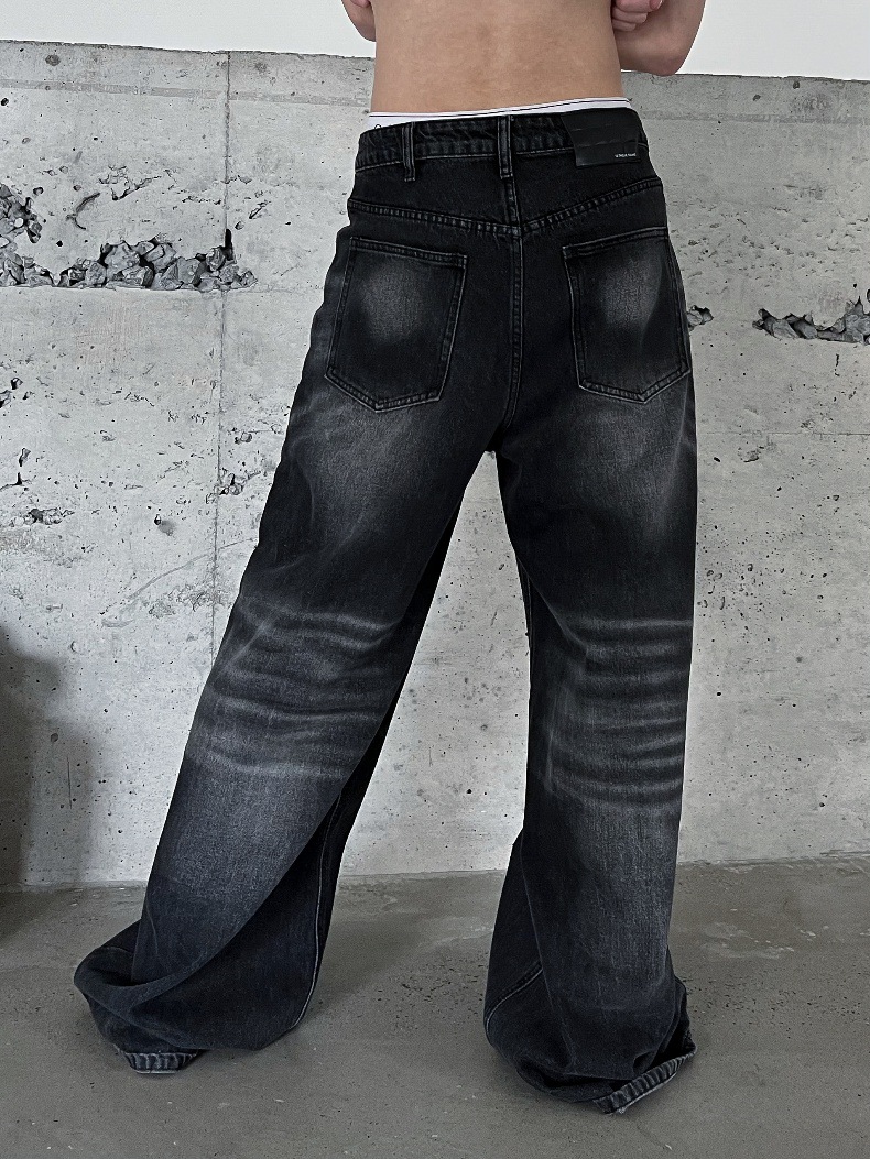 Spring And Autumn Washed Jeans