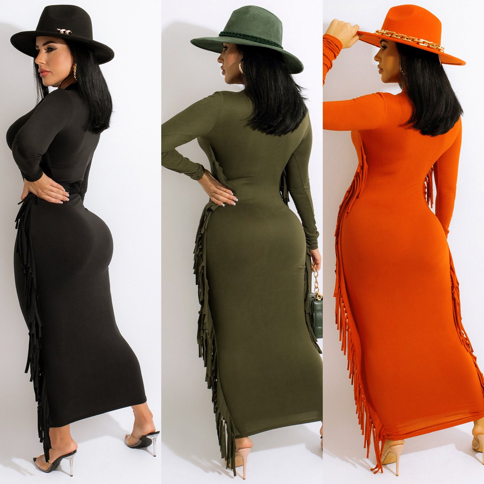 Fashion Printing Tassel Dress Image 6