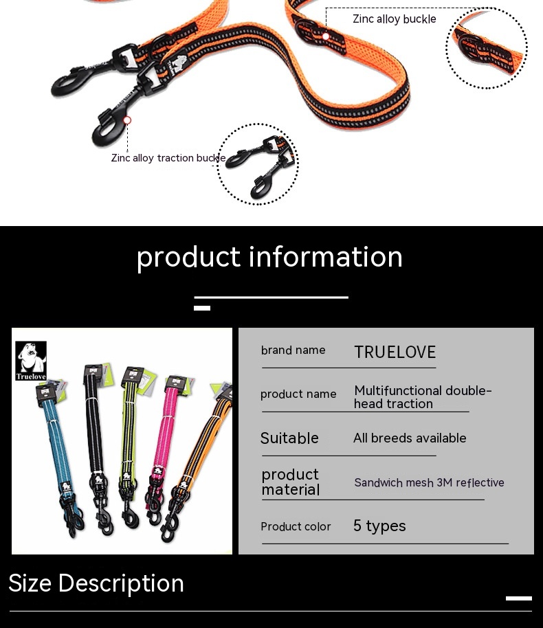 Pet Dog Multi-functional Hand Holding Rope