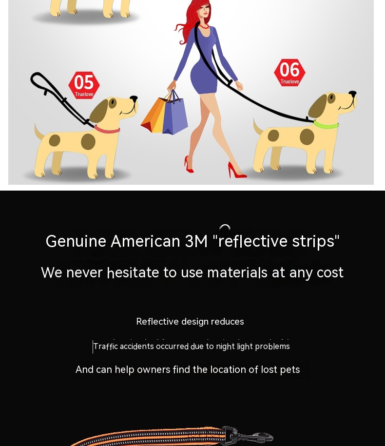 Pet Dog Multi-functional Hand Holding Rope
