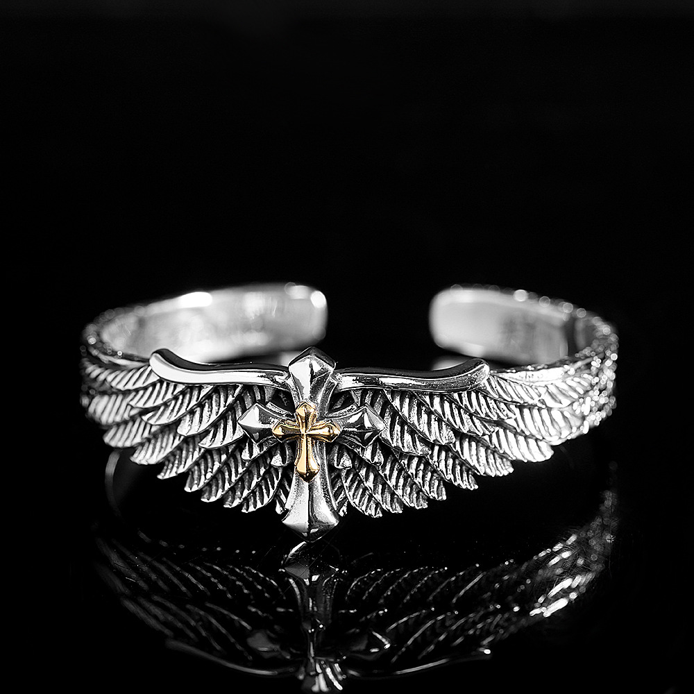 Thai Silver Vintage Cross Bracelet 2