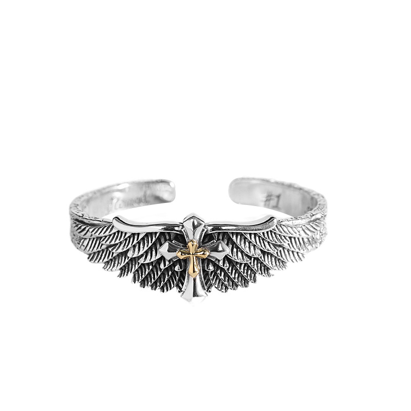 Thai Silver Vintage Cross Bracelet 1