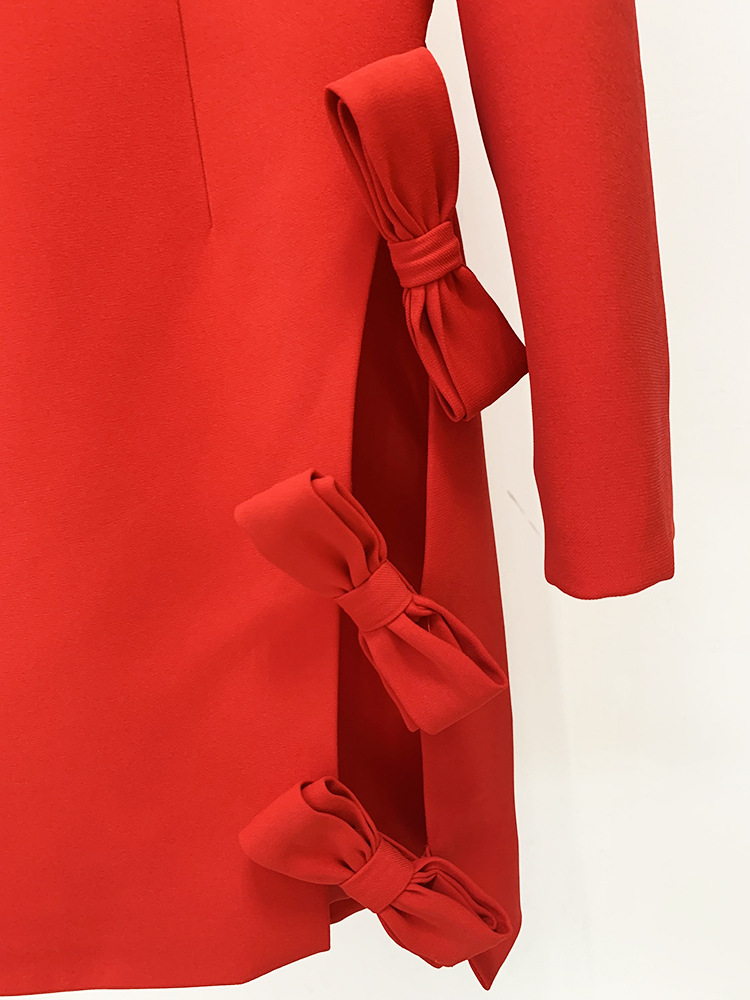 Asymmetric Hollow Bow Dress Image 5