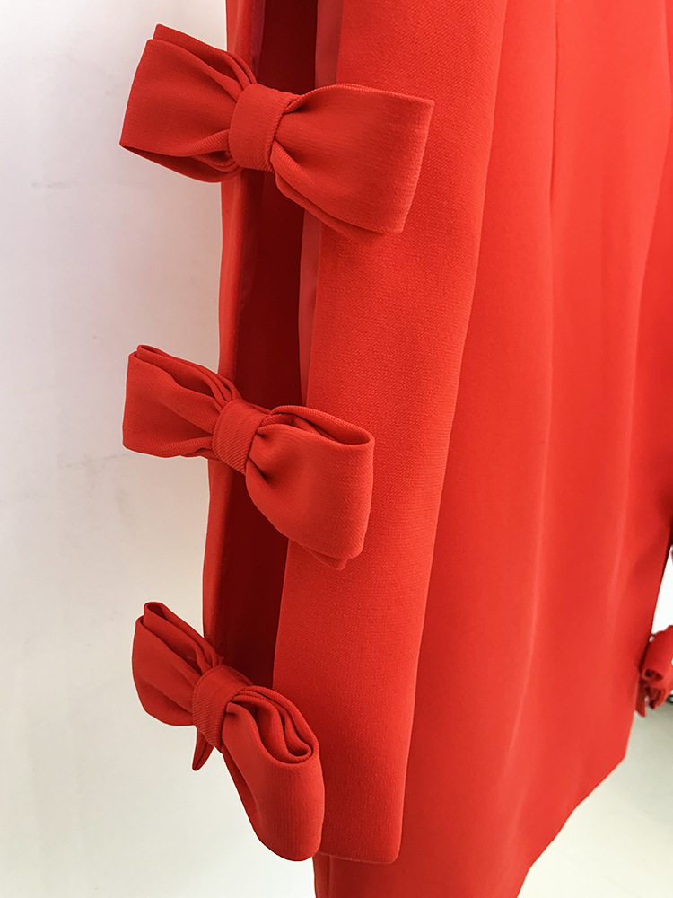 Asymmetric Hollow Bow Dress Image 9