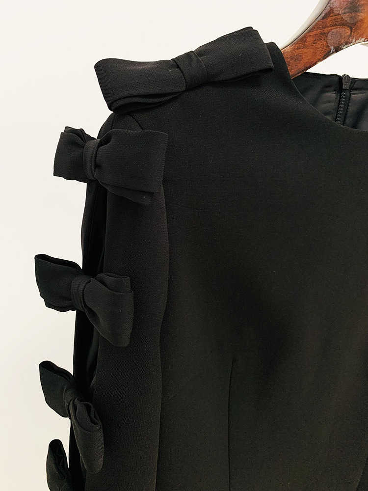 Asymmetric Hollow Bow Dress Image 8