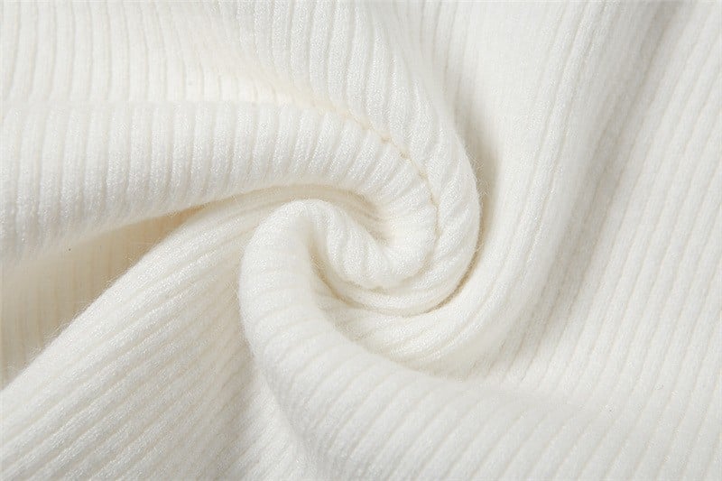 Casual Knitted Contrast Color High Waist Dress Image 16