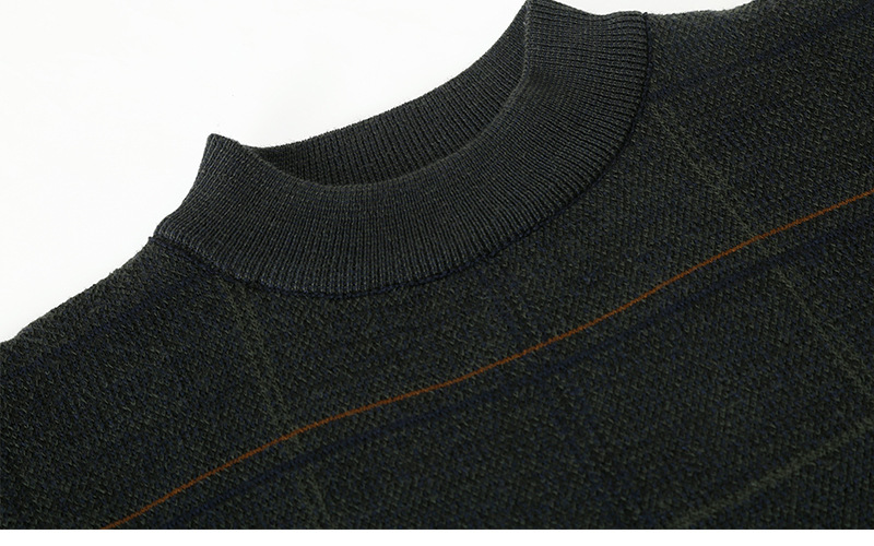 Men's Loose Plaid Casual Sweater