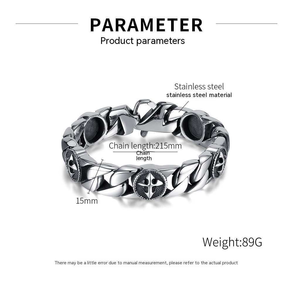 Titanium Steel Vintage Jewelry Bracelet 1