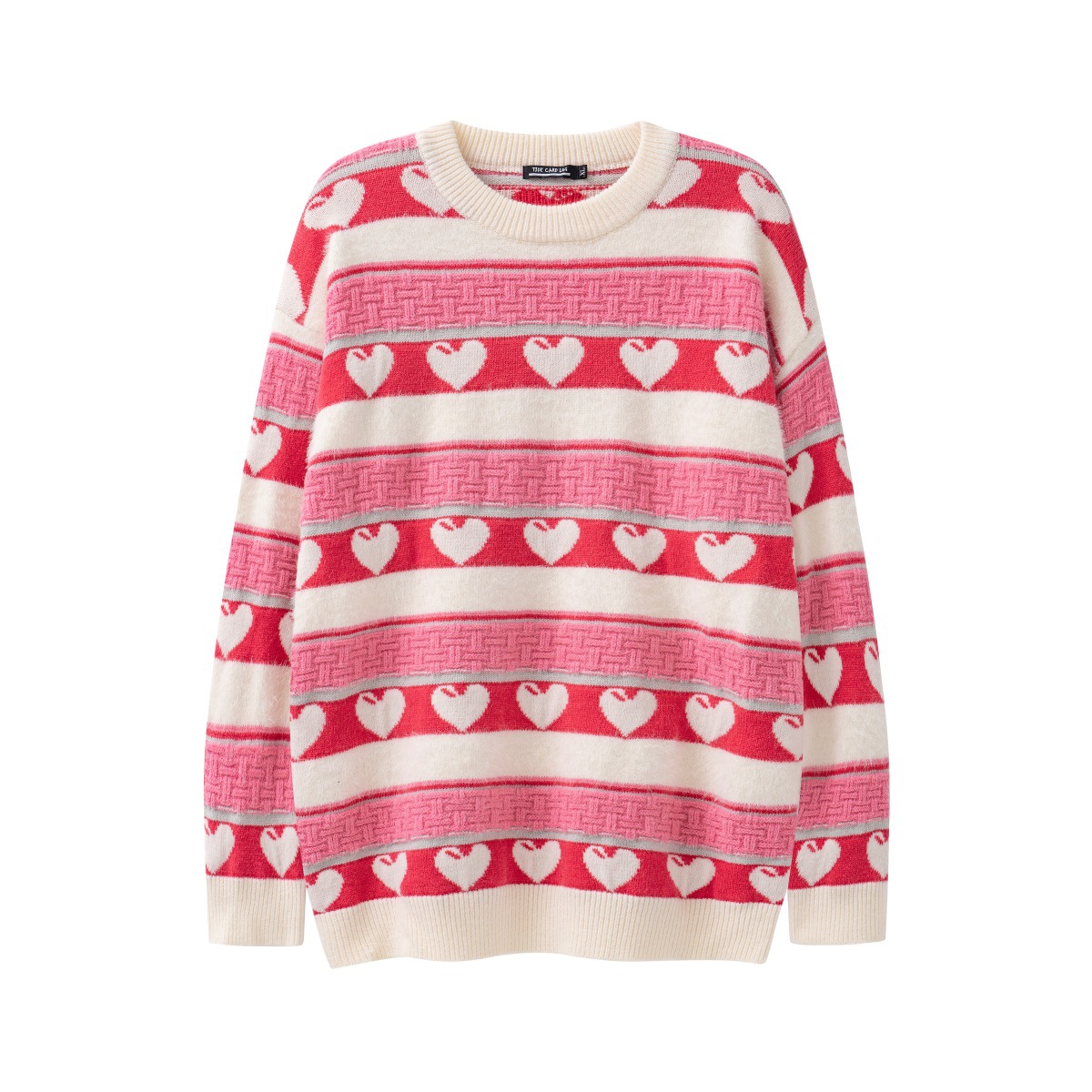 American Retro Contrast Color Knitted Sweater - Image 6