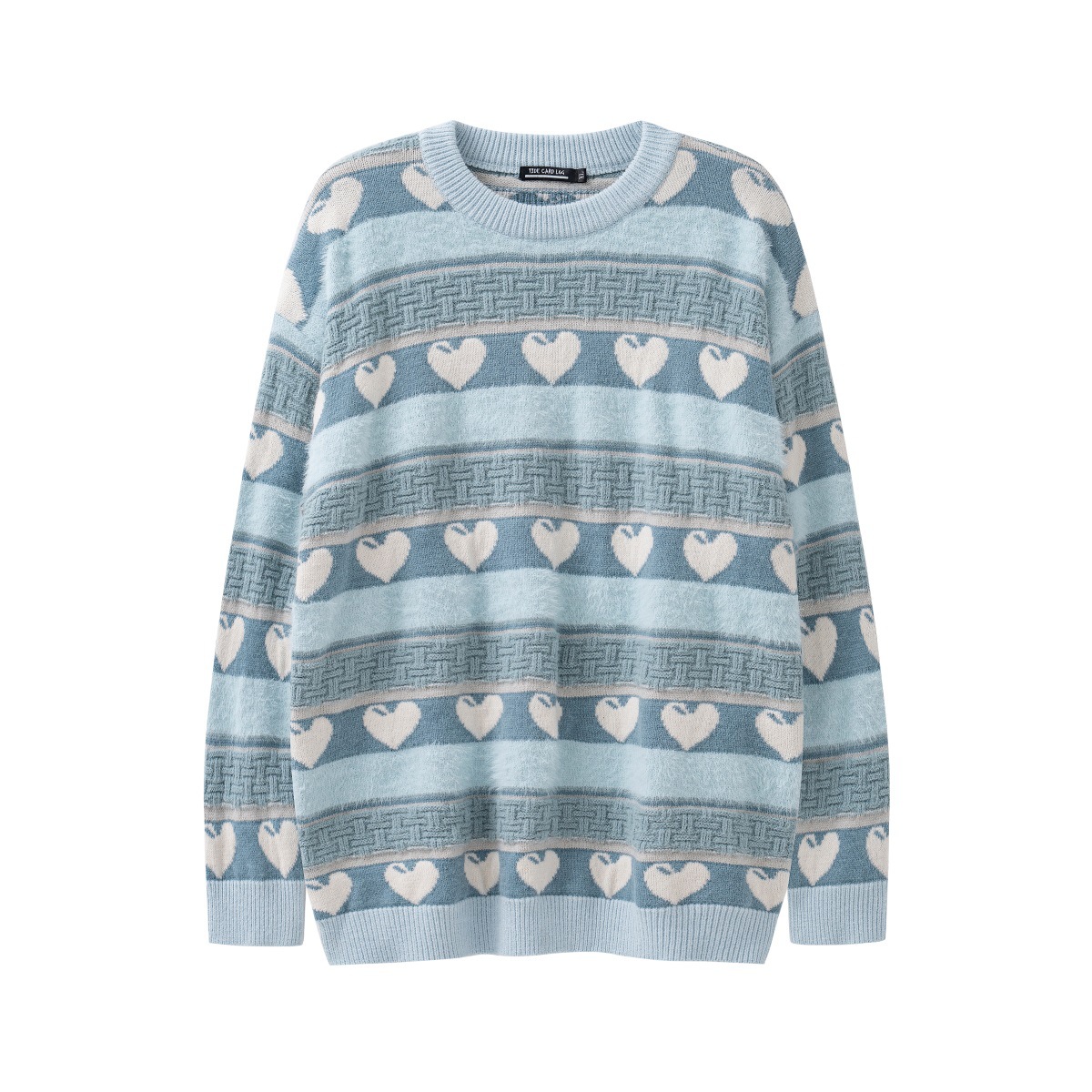 American Retro Contrast Color Knitted Sweater - Image 8