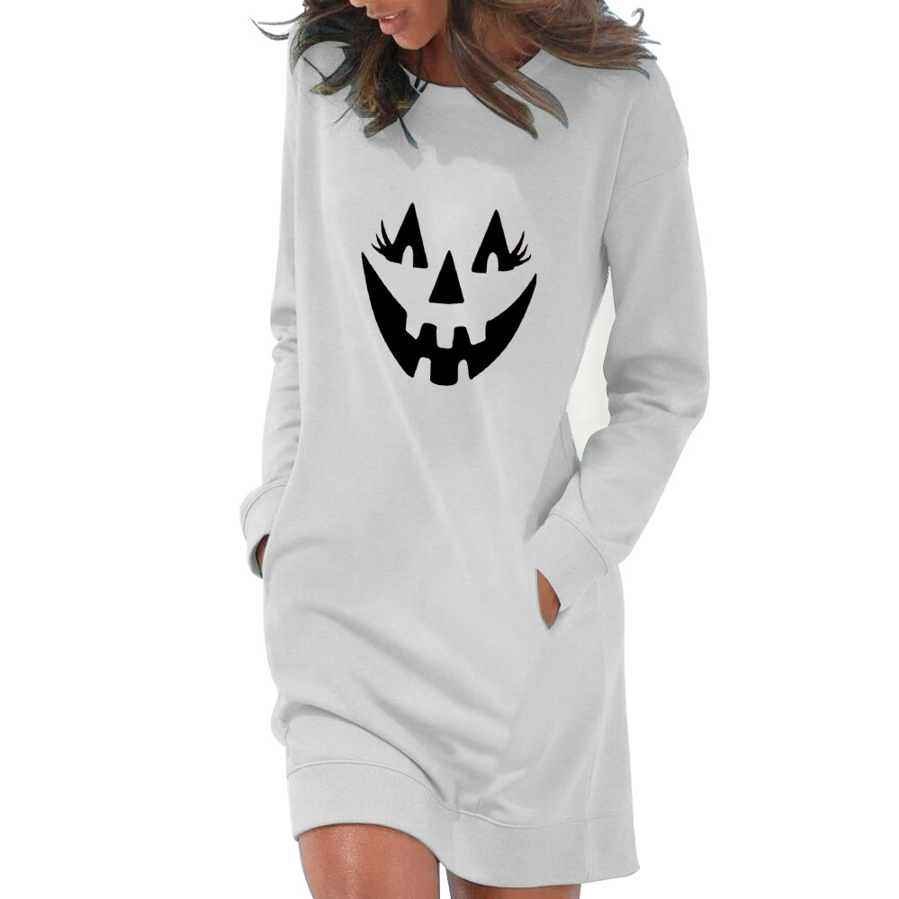 Halloween Pumpkin Print Skirt