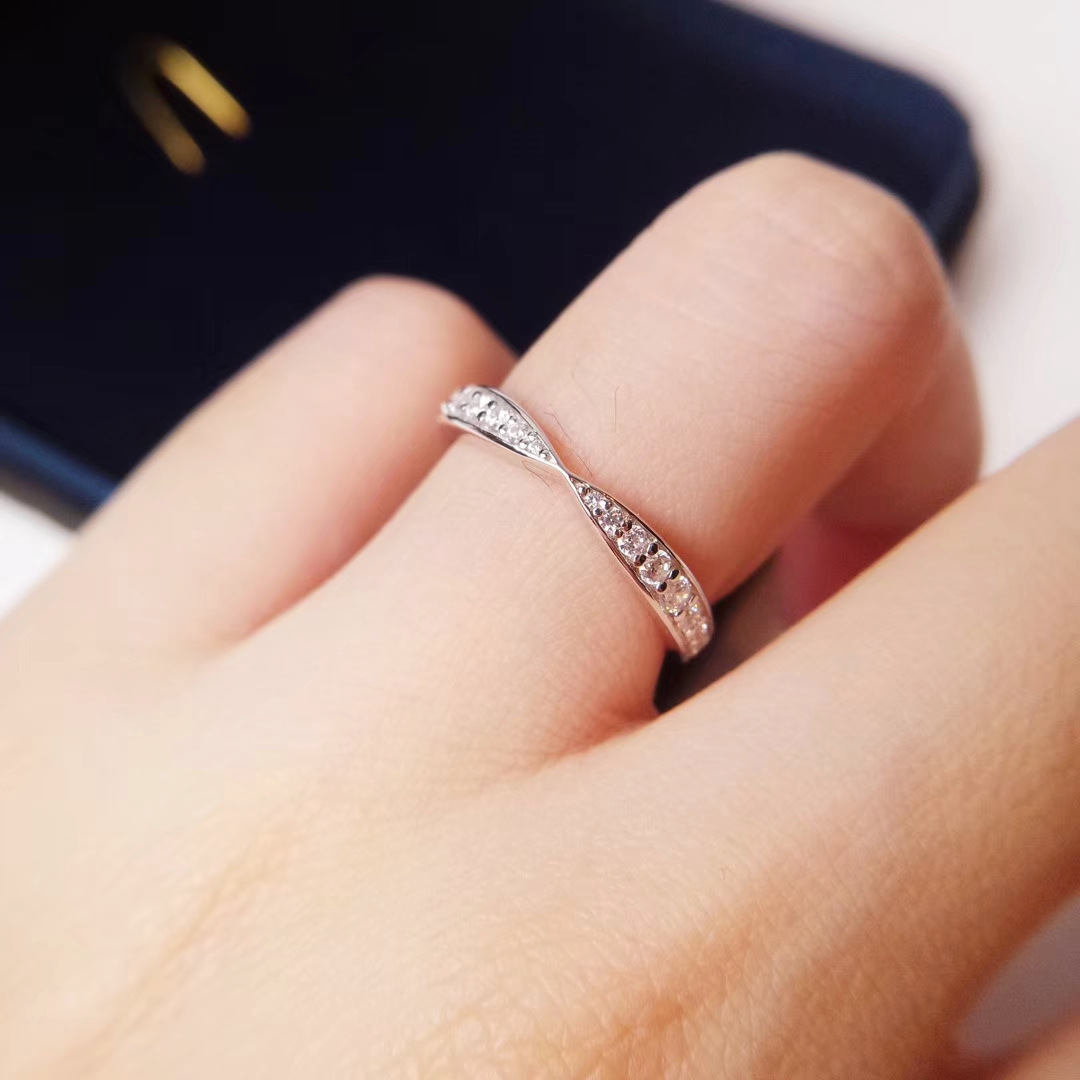 Half Circle Diamond Ring Image 1