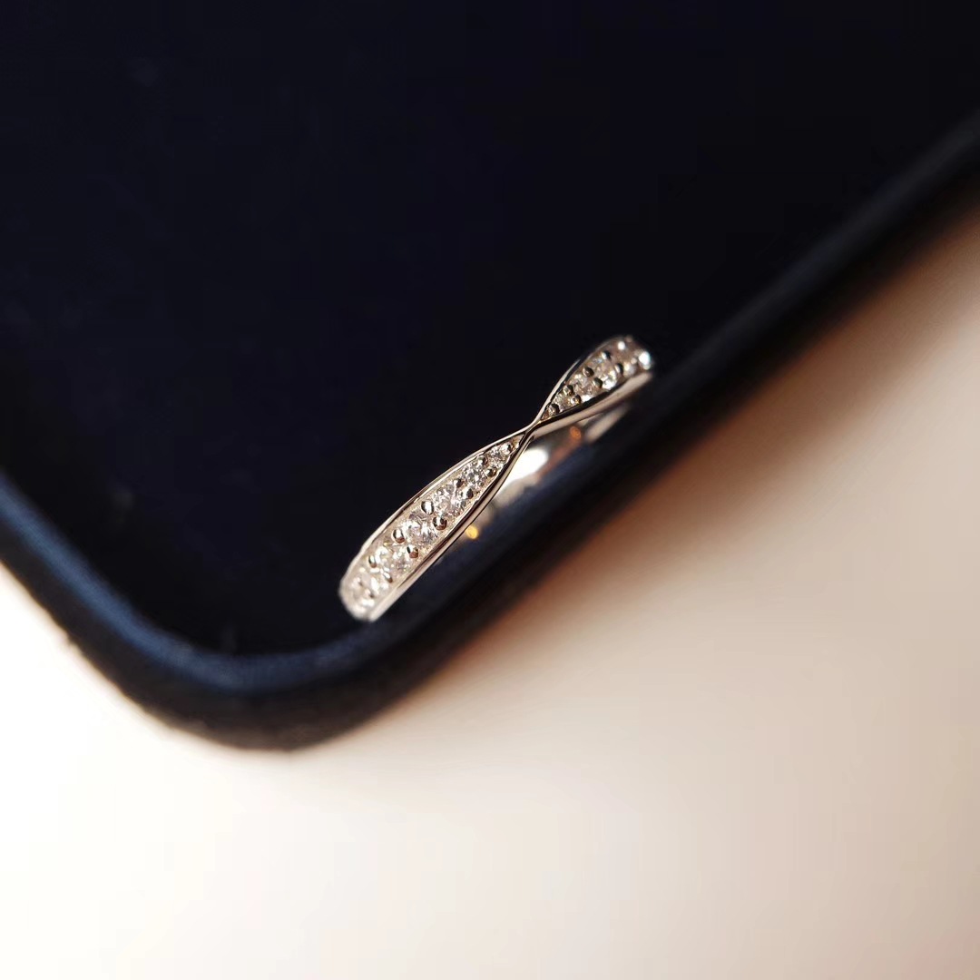 Half Circle Diamond Ring Image 3